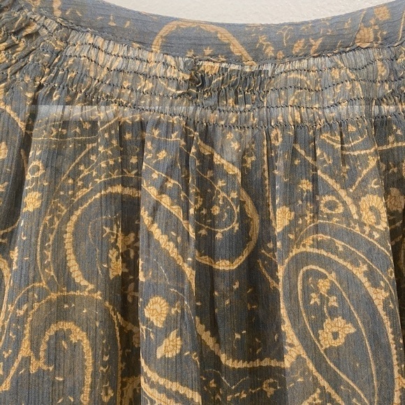 Smocked Paisley Long Sleeve Blouse - Picture 10 of 12